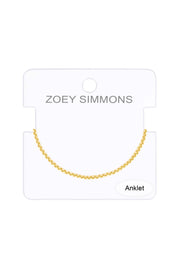 14k Gold Plated 2mm Stacatto Chain Anklet - GP