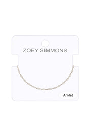 Silver Plated 2mm Singapore Chain Anklet - SP