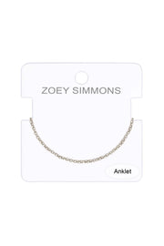 Silver Plated 2mm Popcorn Chain Anklet - SP