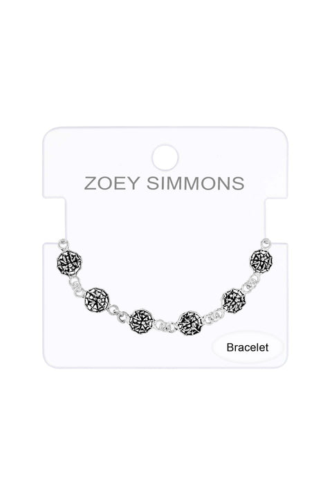 Spider Web Oxidized Link Bracelet - SF
