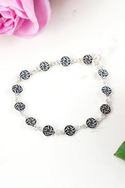 Celtic Link Oxidized Charm Bracelet - SF