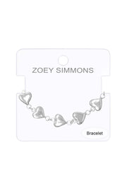 Silver Hearts Link Bracelet - SF