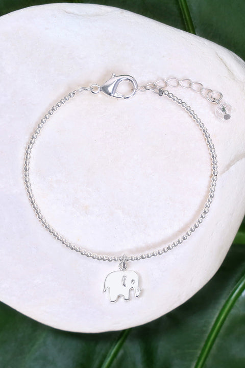 Elephant Charm Beaded Bracelet - SF