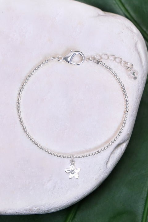 Flower Charm Beaded Bracelet - SF