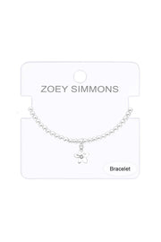 Flower Charm Beaded Bracelet - SF