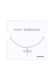 Dragonfly Charm Beaded Bracelet - SF