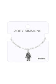 Hamsa Charm Beaded Bracelet - SF