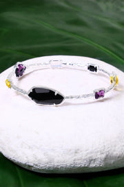 Black Onyx Bangle Bracelet - SF