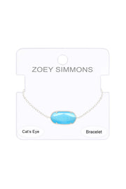 Blue Cat's Eye Link Bracelet - SF