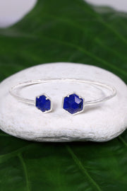 Lapis Octagon Cuff Bracelet - SF