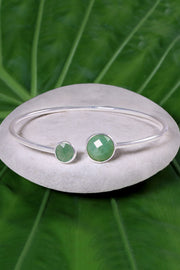 Green Aventurine Orbit Cuff Bracelet - SF