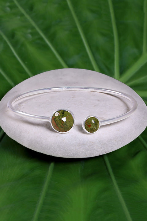 Unakite Orbit Cuff Bracelet - SF