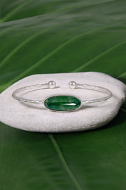 Moss Agate Cuff Bracelet - SF