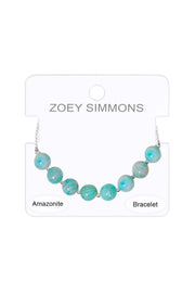 Amazonite Beaded Slider Bracelet - SF