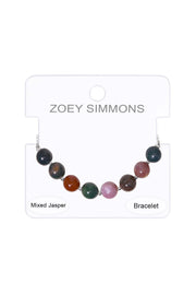 Mixed Jasper Beaded Slider Bracelet - SF