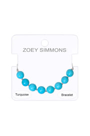 Turquoise Beaded Slider Bracelet - SF