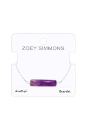 Amethyst Bar Bracelet - SF