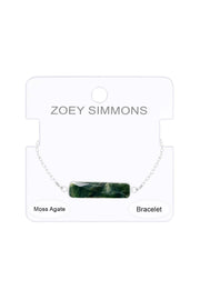 Moss Agate Bar Bracelet - SF