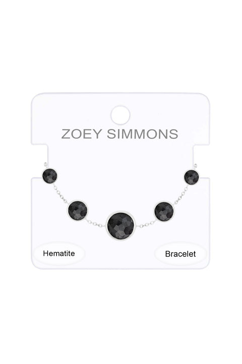 Hematite Station Bracelet - SF