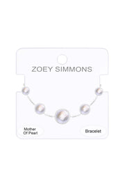 Mother Of Pearl Station Bracelet - SF