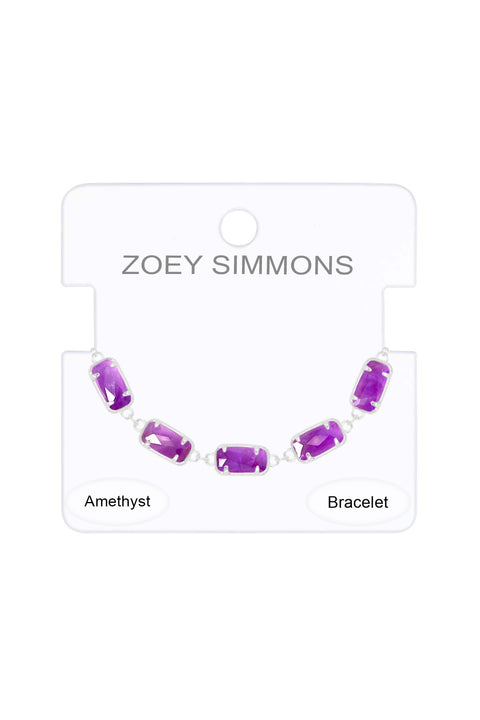 Amethyst Link Bracelet - SF