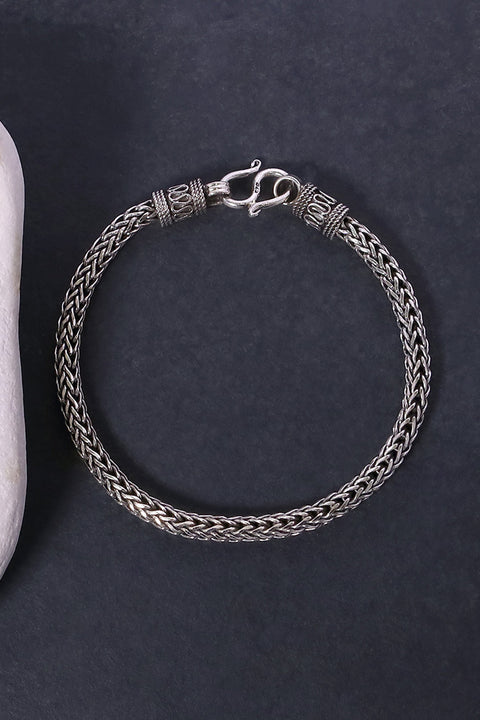 Sterling Silver Men's Bali Link Bracelet - SS