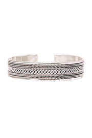 Sterling Silver Handmade Bali Cuff Bracelet - SS