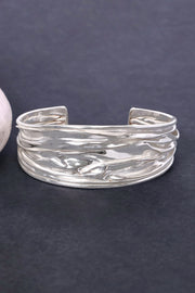 Sterling Silver Folded Cuff Bracelet - SS