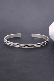 Sterling Silver Oxidized Cuff Bracelet - SS