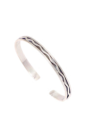 Sterling Silver Oxidized Cuff Bracelet - SS
