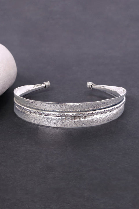 Sterling Silver Feather Cuff Bracelet - SS