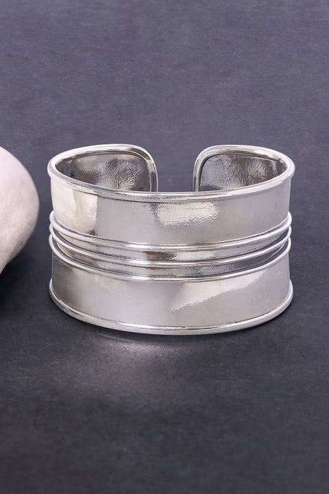 Sterling Silver Statement Cuff Bracelet - SS