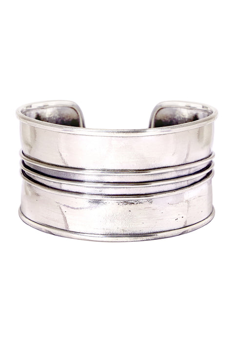 Sterling Silver Statement Cuff Bracelet - SS