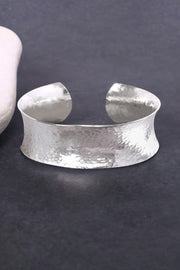 Sterling Silver Hammered Cuff Bracelet - SS