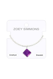 Amethyst & Beaded Charm Bracelet - SF