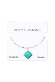 Amazonite & Beaded Charm Bracelet - SF