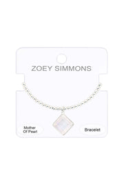 Mother Of Pearl & Beaded Charm Bracelet - SF