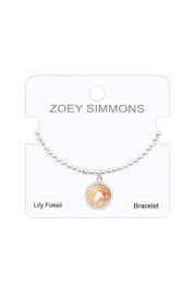 Lily Fossil Beaded Charm Bracelet - SF