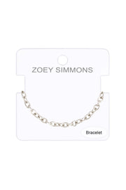 Silver Plated 4mm Cable Chain Bracelet - SP