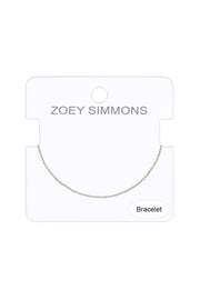 Silver Plated 1mm Round Box Chain Bracelet - SP