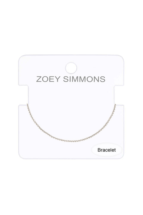 Silver Plated 1mm Round Box Chain Bracelet - SP