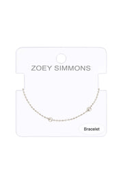 Silver Plated 1mm Bead Chain Bracelet - SP