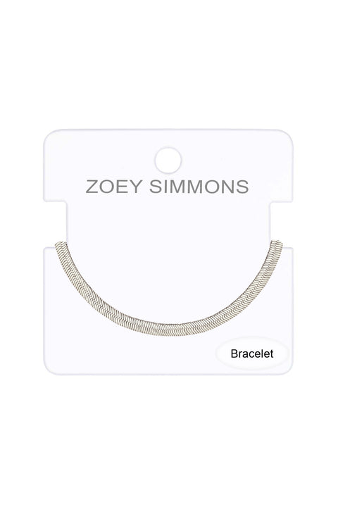 Silver Plated 3mm Magic Herringbone Chain Bracelet - SP
