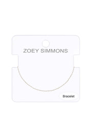 Silver Plated 1mm Cable Chain Bracelet - SP