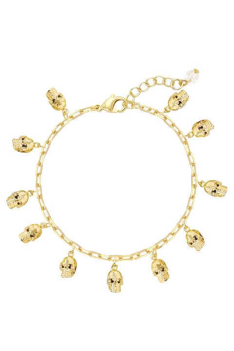 Skull Charm Bracelet - GF