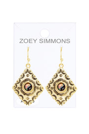 Abalone & Indira Drop Earrings - GF
