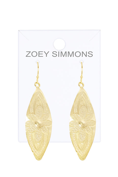 Floral Pattern Earrings - GF
