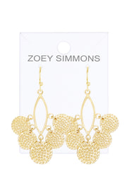 Disc Statement Drop Earrings - GF