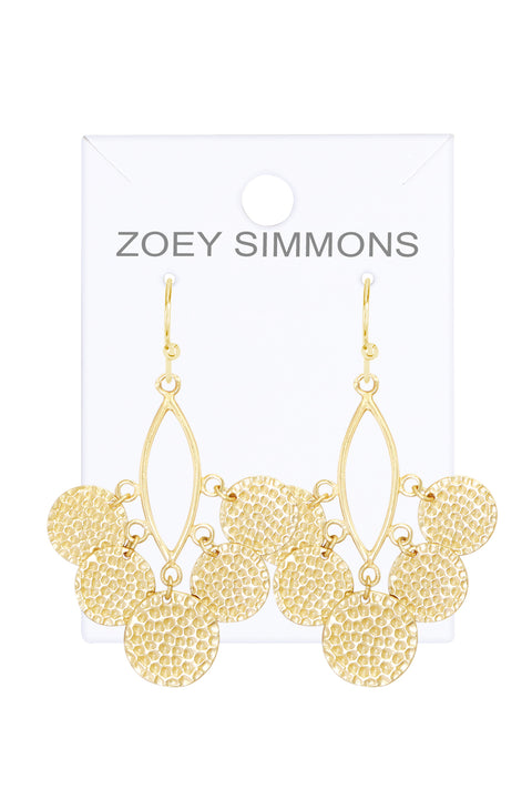 Disc Statement Drop Earrings - GF