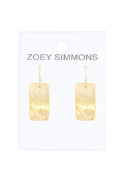 Hammered Rectangle Earrings - GF
